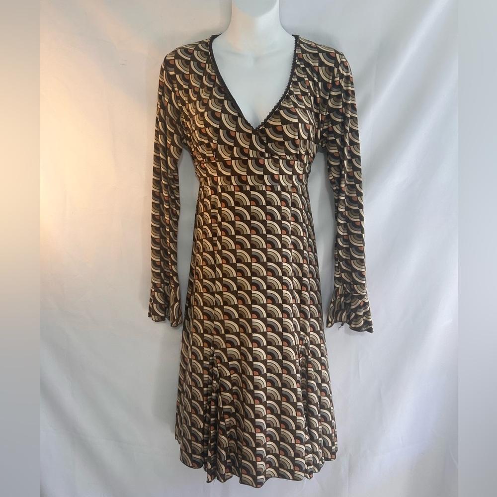 Juliet 1970’s print vintage dress Made in Italy bohemian boho on trend large